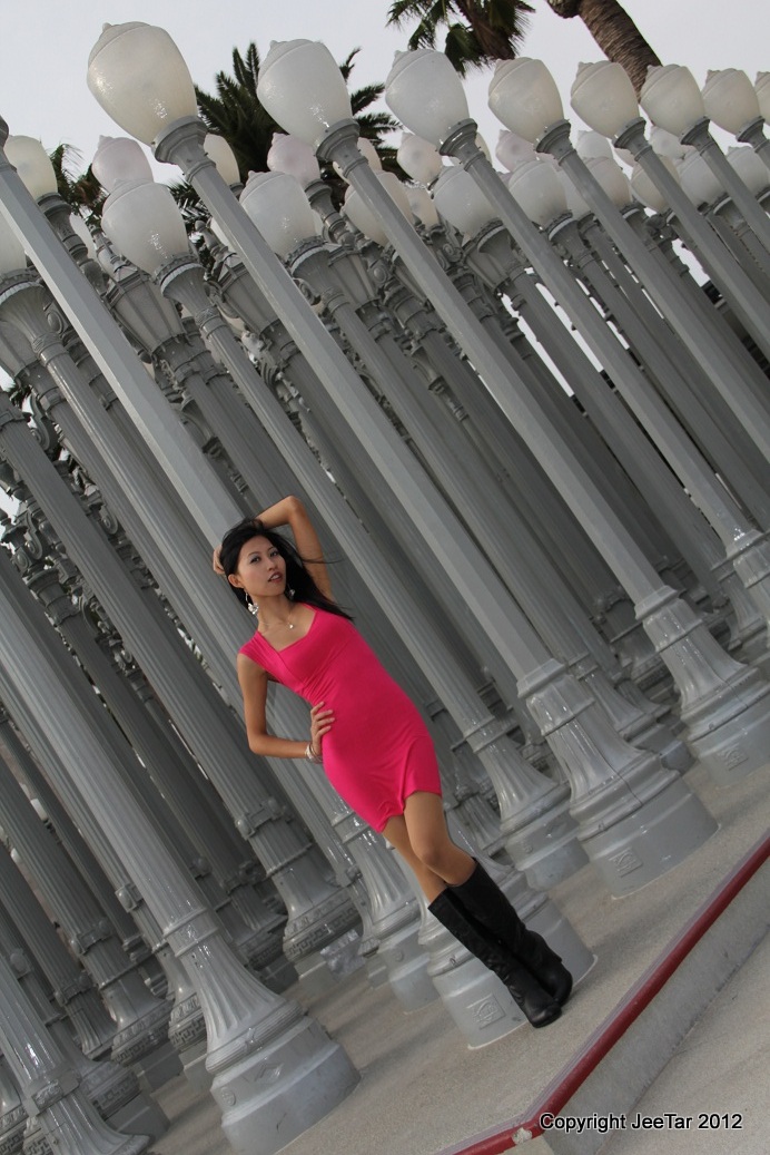 Female model photo shoot of Anu Tjarin - Kitty Cat  in Los Angeles County Museum of the Arts