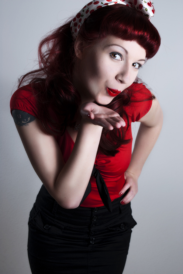 Female model photo shoot of Ca-retouching by PixieMeat
