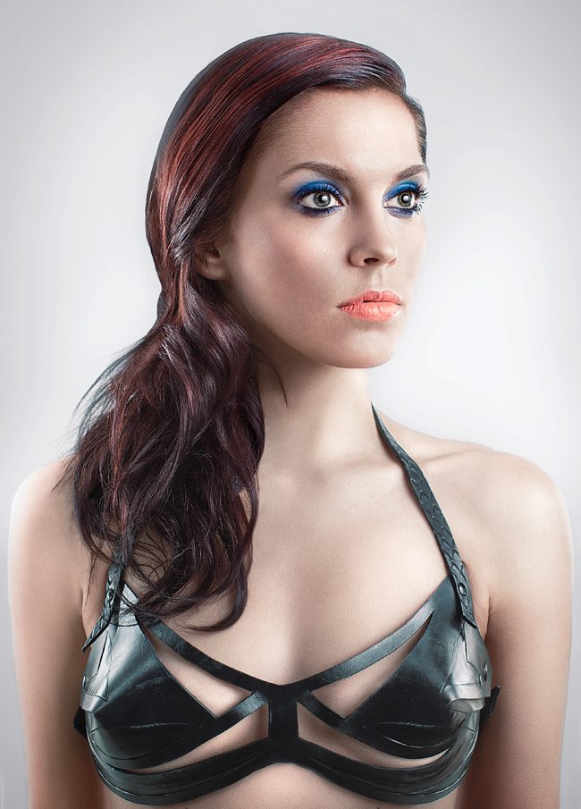 Female model photo shoot of Chroma Salon Toronto
