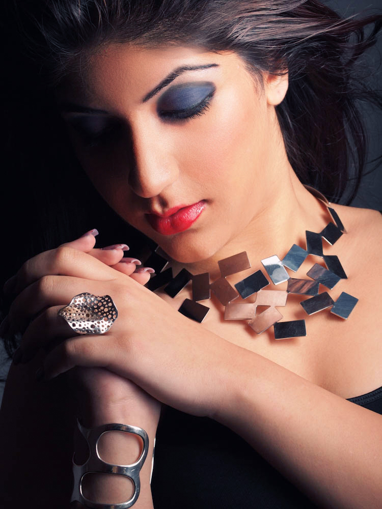 Female model photo shoot of Sana Sheikh by Kamo Photography in Manchester, makeup by Zoe Rhodes 