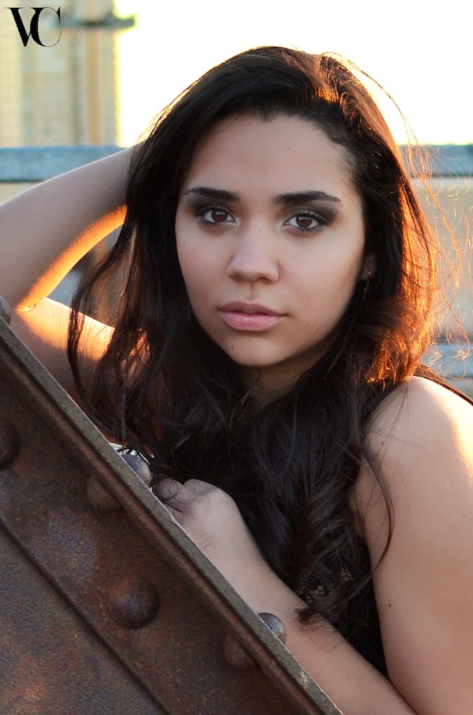 Female model photo shoot of Dialis Molina in Downtown San Antonio TX