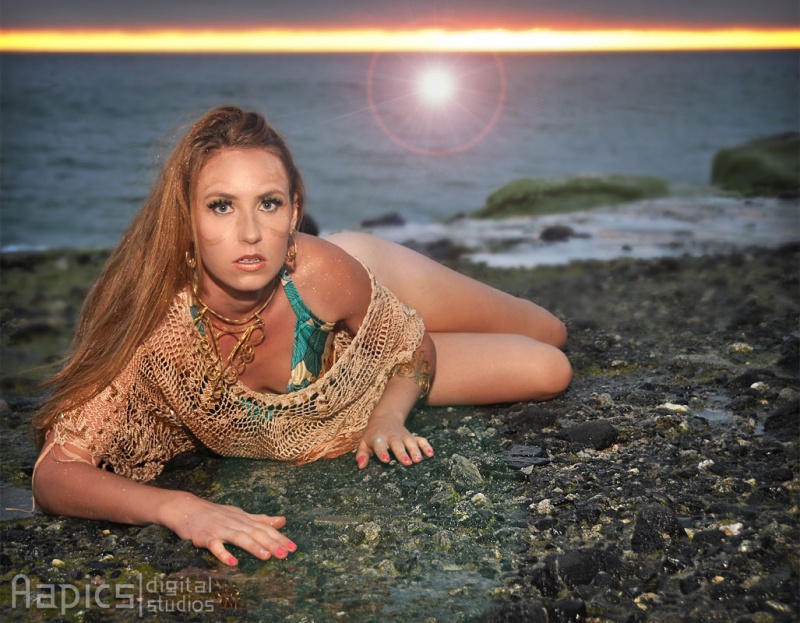 Female model photo shoot of Heather Lynn Mayer in Aliso Viejo Beach, makeup by Tommy_T Make-Up
