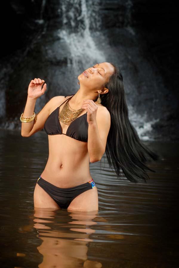 Female model photo shoot of Heaven Lee Bodi by MidnightSun Designs in Hanging Rock State Park/Winston-Salem, NC