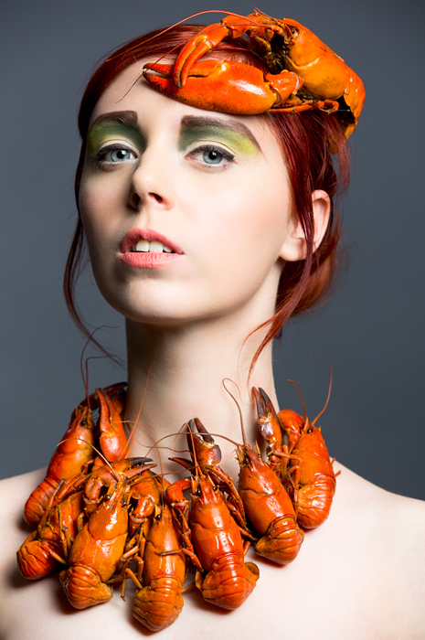 Female model photo shoot of Burmecia, makeup by Elin Laine