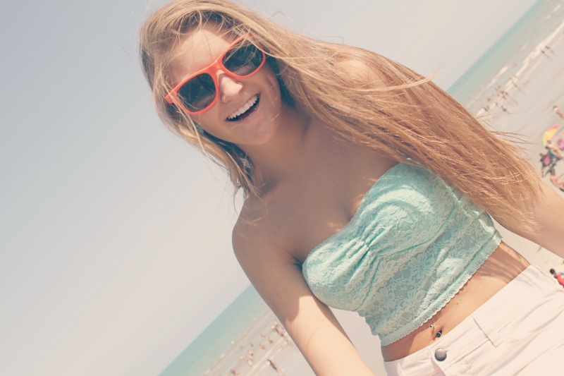 Female model photo shoot of ToriBarker in Cocoa Beach Pier