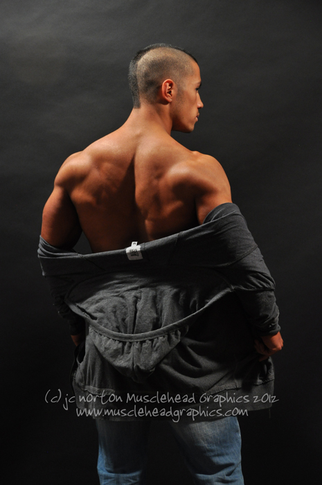 Male model photo shoot of Musclehead Graphics and Adam Malonjao