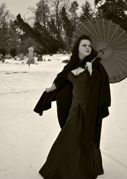 Female model photo shoot of Krymsyn Reine in Greenlawn Cemetery Columbus, Ohio