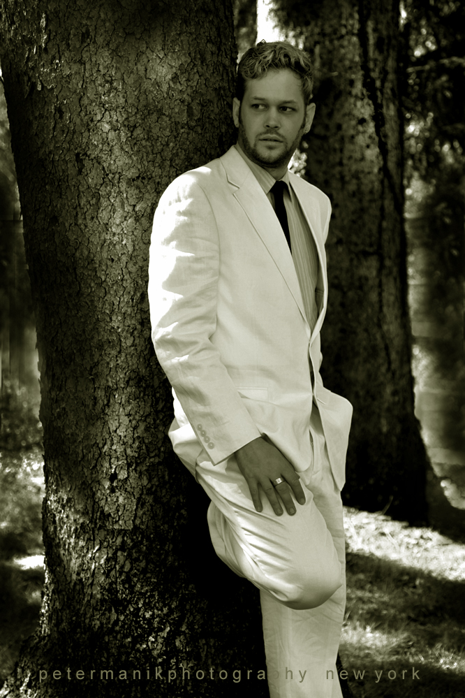 Male model photo shoot of Peter Manik in At the forest of the Brewster Mansion in NY