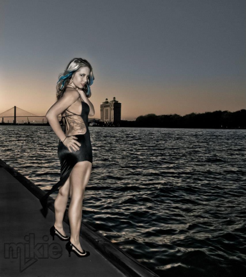 Female model photo shoot of KristaMonroe in savannah riverfront