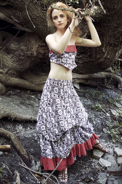 Female model photo shoot of Methuselah Designs by J Visentin in Toronto Brickworks