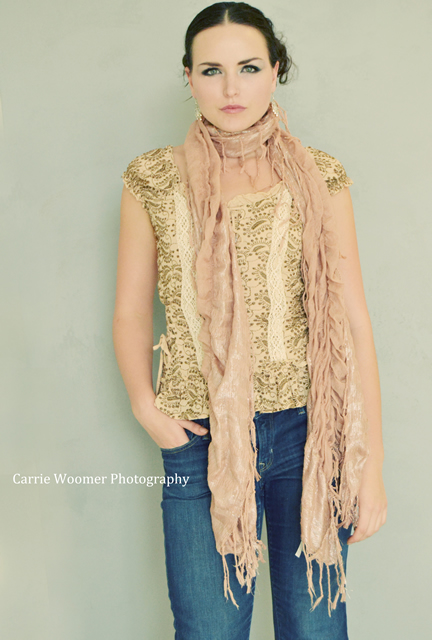 Female model photo shoot of Carrie Woomer Beauty and cara elaine 