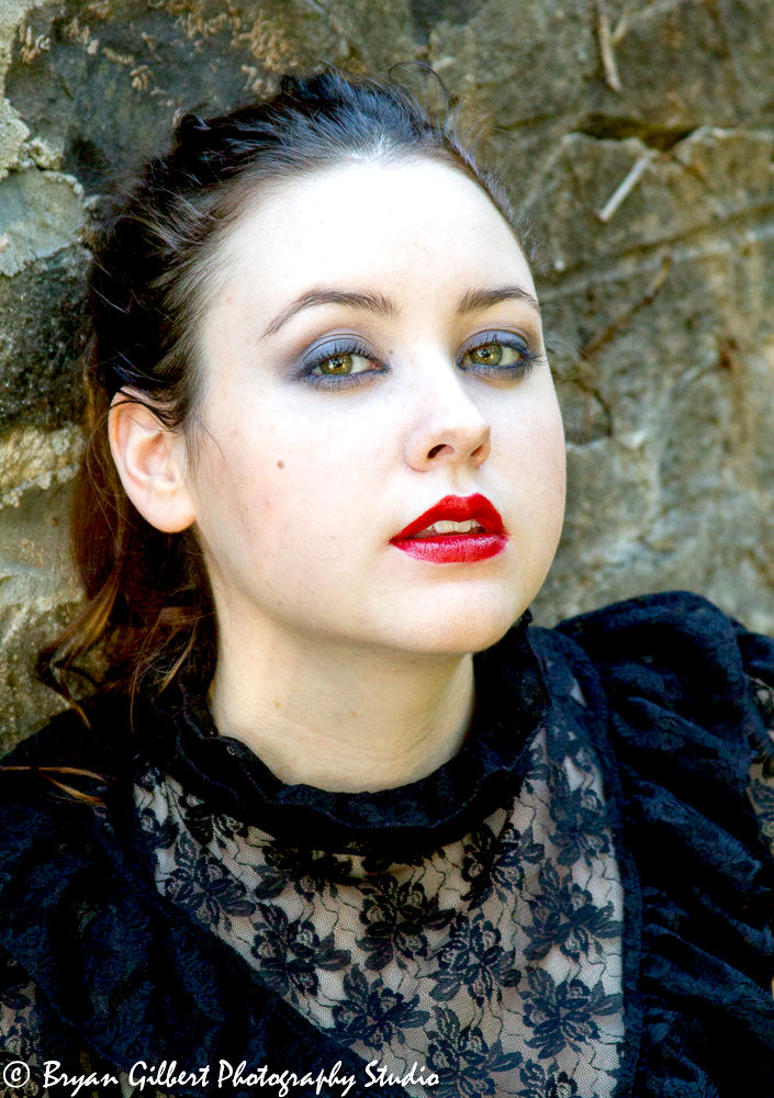 Female model photo shoot of Lauren  Alexa in Santa Rosa Rural Cemetery