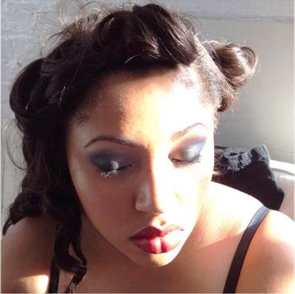 Female model photo shoot of MakeUp by Cici in Ricky Blaze music video