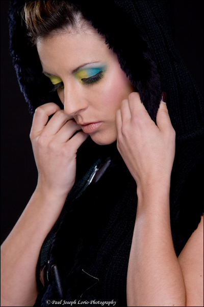 Female model photo shoot of KMH makeup design and Taryn A by Paul J Lorio Photograph
