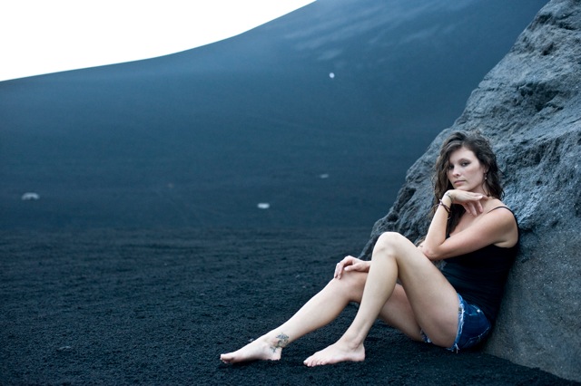 Female model photo shoot of Lenai  Crocker in Cerro Negro Volcano Nicaragua