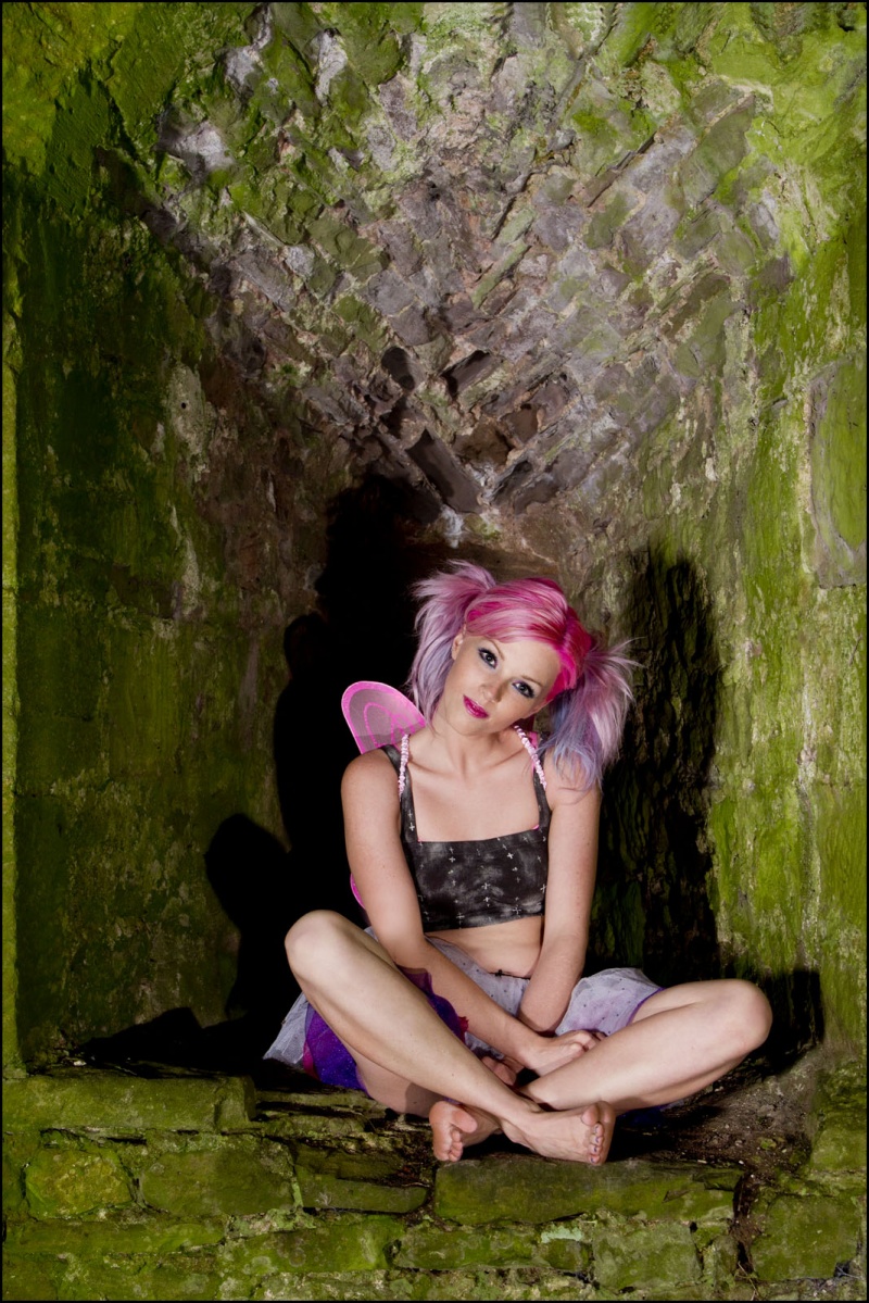 Female model photo shoot of Stephy H by Somersetman in Usk Castle