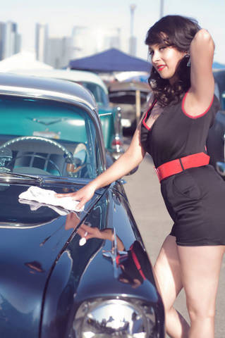 Female model photo shoot of Erika Bree Lagunas in VLV 15 Car Show