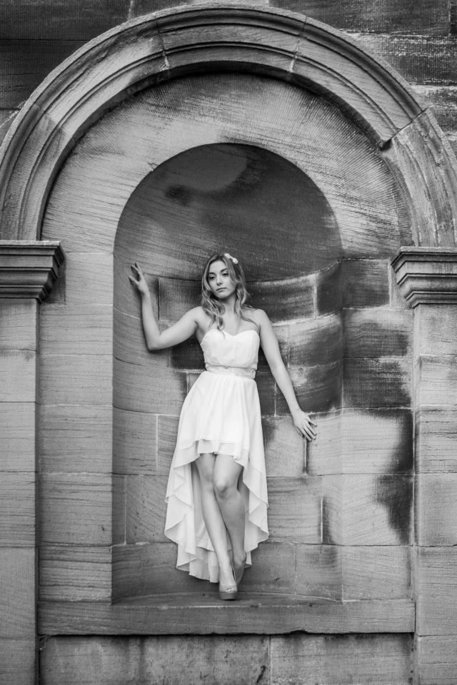 Female model photo shoot of Holly Allison in Gibside Chapel and Gardens