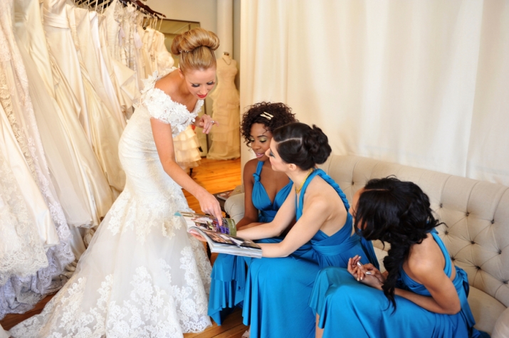 Female model photo shoot of Keila Sone in Gabriela's bridal salon