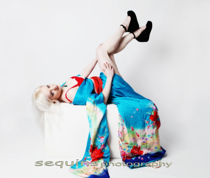 Female model photo shoot of SilverhairedSamurai  by sequins photography