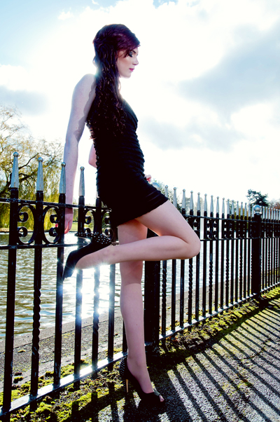 Female model photo shoot of Jessica Oates and ButterflyDreams in Cannon Hill Park, makeup by Sarita Devi