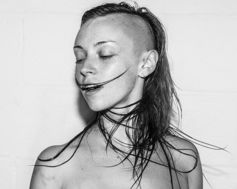 Female model photo shoot of Slant Array by Ben Hopper in Hackney Wick