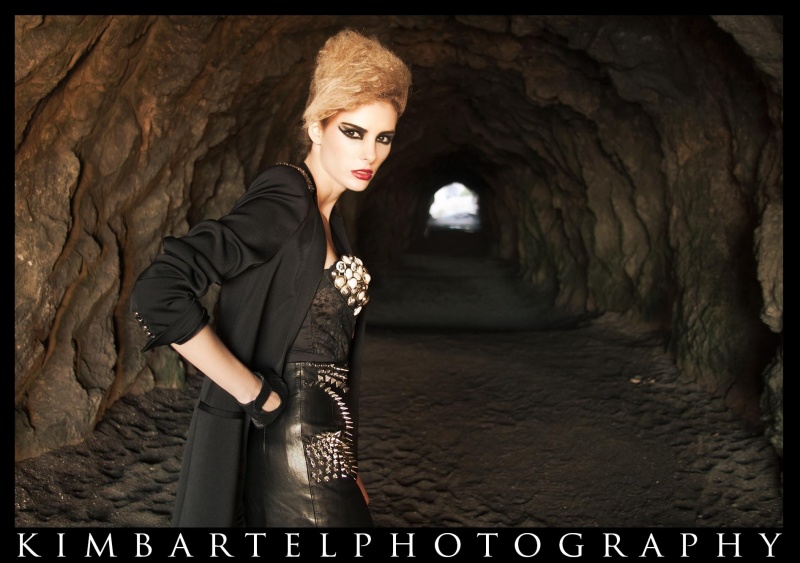 Female model photo shoot of NikoleAyala  MUA by kim clarkin photo in Sutro Baths, SF Ca