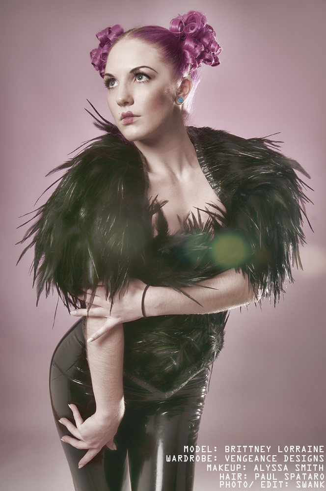 Female model photo shoot of Beauty by Alyssa Renee by altSWANK, clothing designed by Vengeance Designs