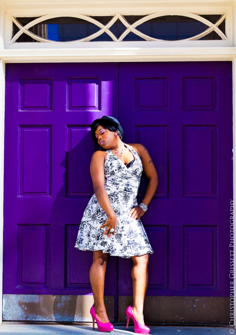 Male and Female model photo shoot of Christopher Grissett and Purple Rayne