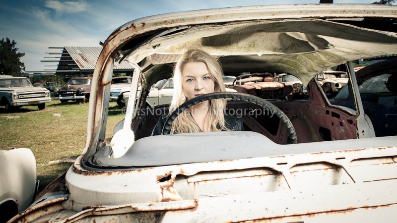Male model photo shoot of ItsNot Phair in Junkyard