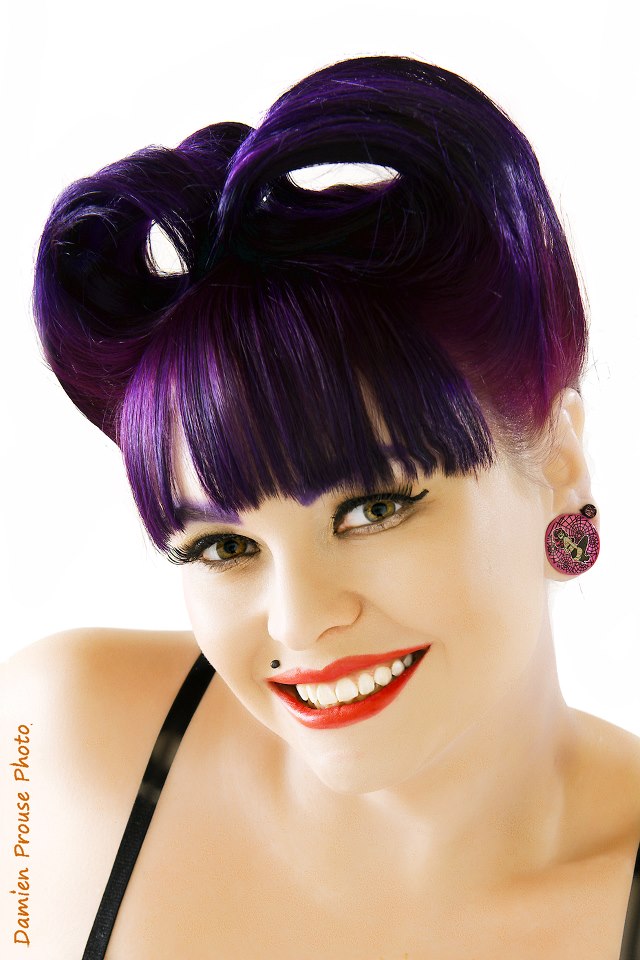 Female model photo shoot of Vintage Glam Makeup  and Laura Dynamite by glamour_north