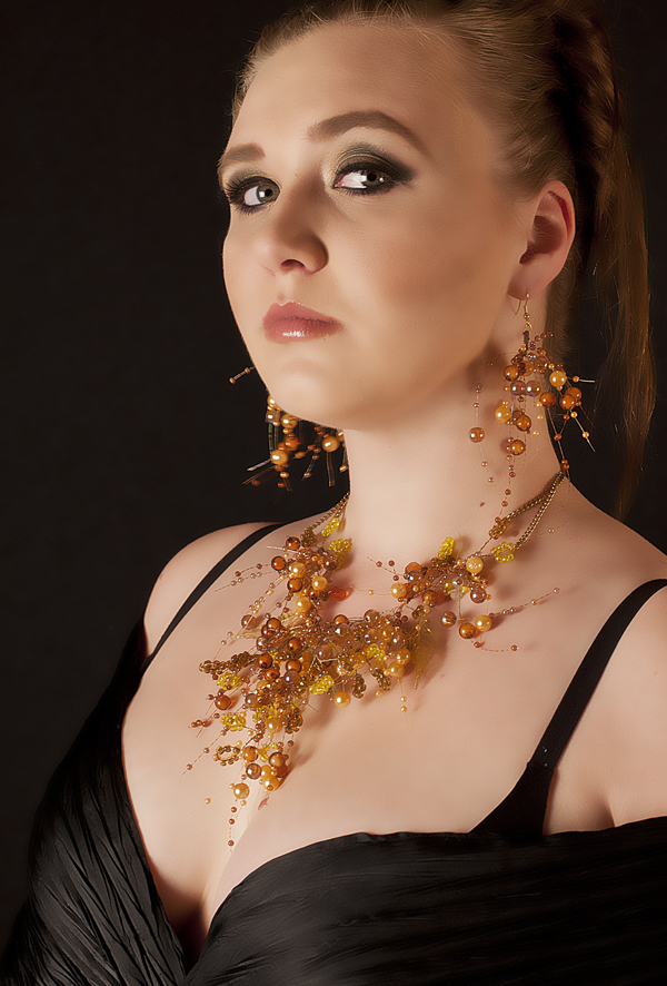Female model photo shoot of Avant Heart Accessories and gabrielle scarlet by Eric Richter, makeup by Michaela Cardenas