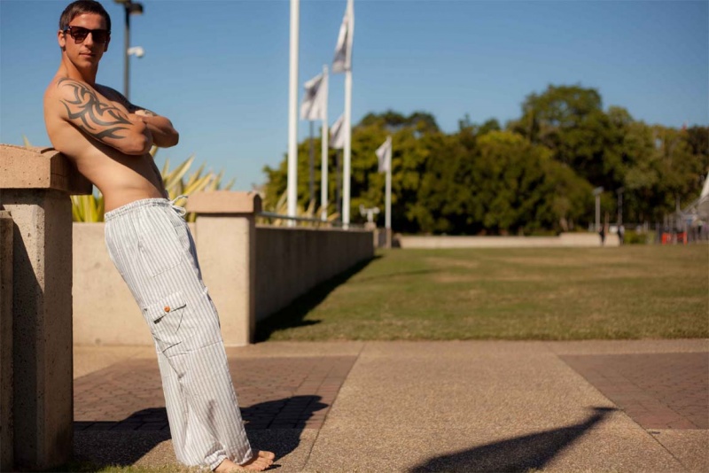Male model photo shoot of Happy Pants in QLD Australia