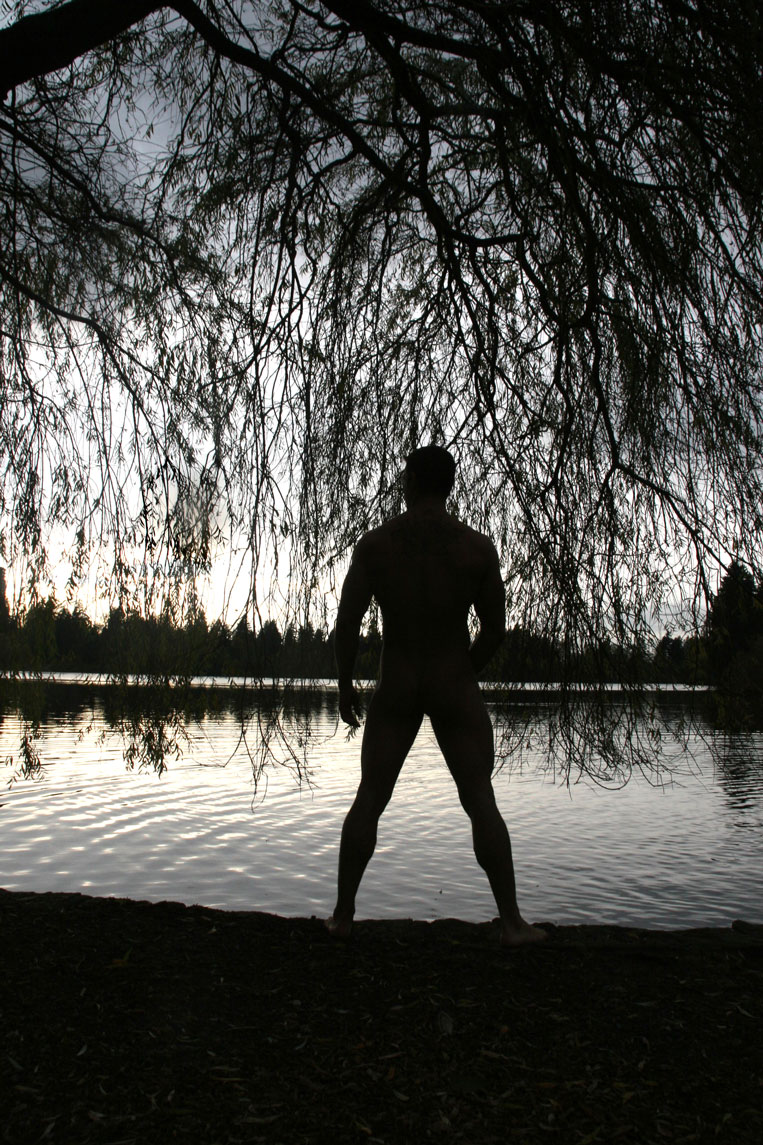 Male model photo shoot of Brent Ray Fraser in Lagoon, Stanley Park BC Canada, clothing designed by RW Apparel- RBW Photo