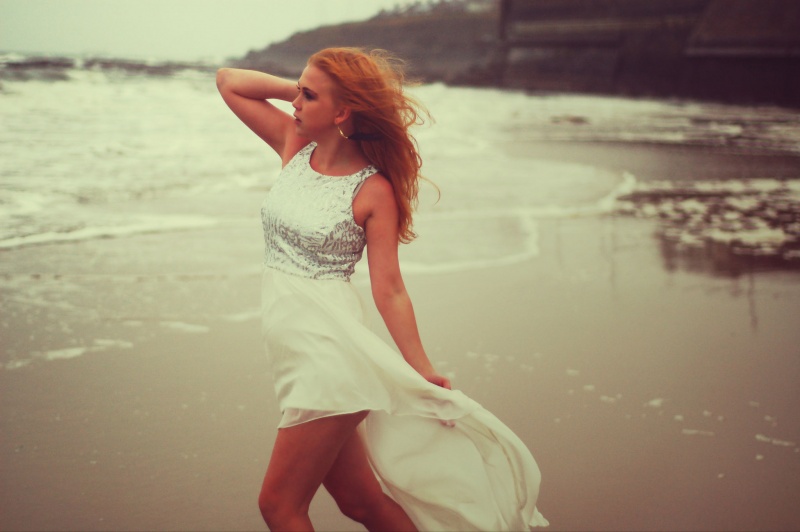 Female model photo shoot of Sandra Riley in Tynemouth Beach