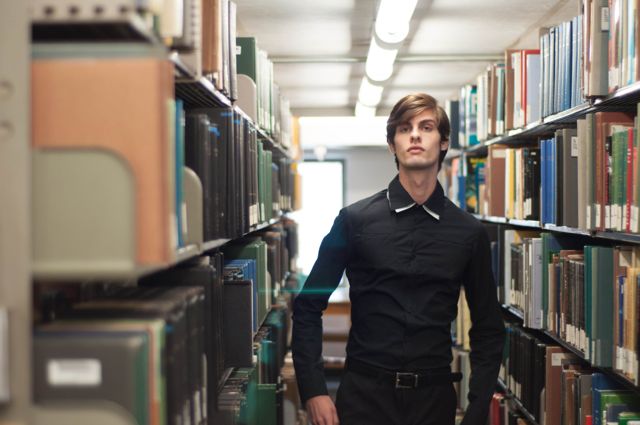 Male model photo shoot of Jonathan Ochart in Natural Sciences Library at the University of Texas, Austin, Texas