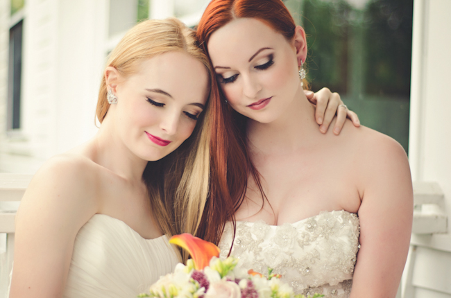 Female model photo shoot of Freya Twigvald and Amber Nicol, hair styled by Jenursa, makeup by LizW_Makeup