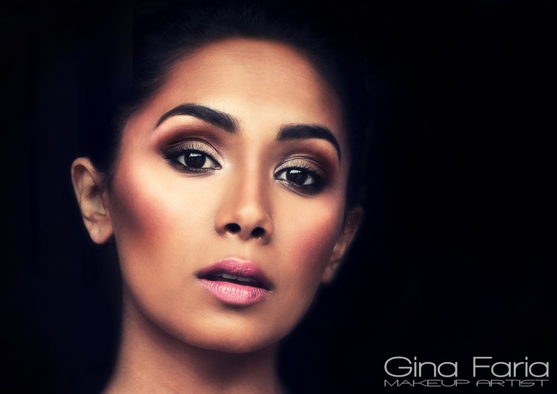 Female model photo shoot of Gina Faria Make up in Shooting Beauty Studios