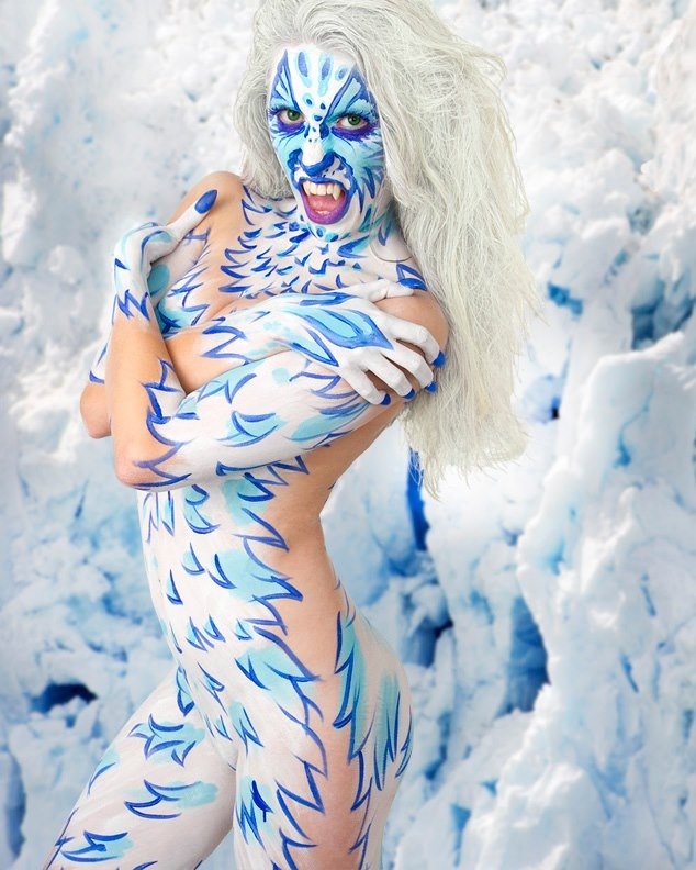 Female model photo shoot of AprylCoral in Virginia Beach, body painted by Jeff Edney Studios
