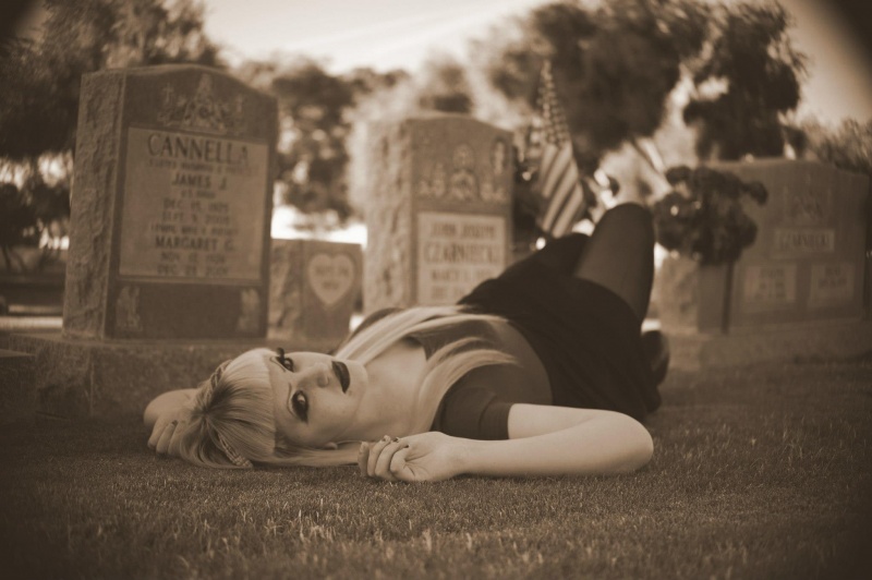 Female model photo shoot of Kylee Danae in Cemetery