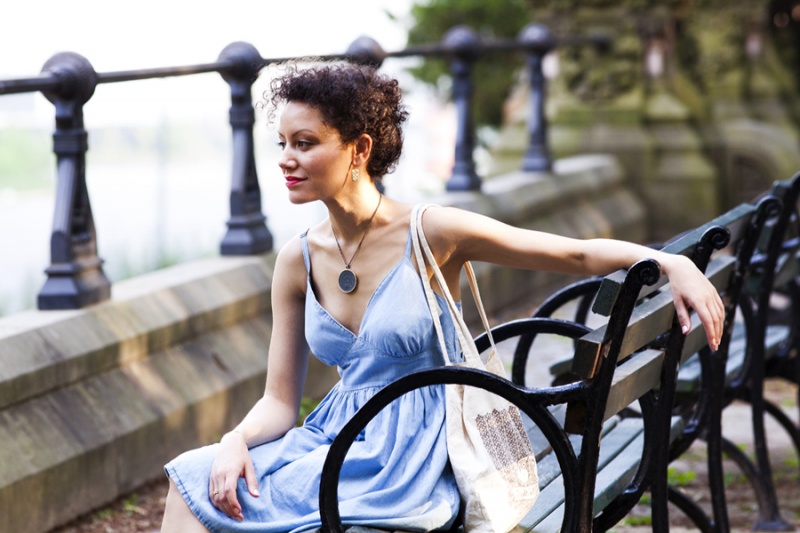 Female model photo shoot of Ani Berberian in Prospect Park, Brooklyn