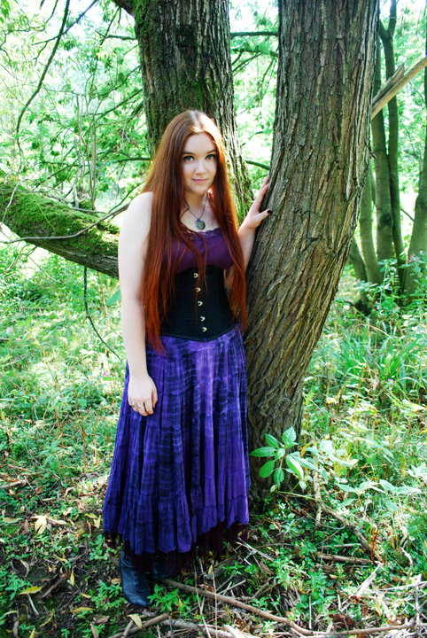 Female model photo shoot of Purple Elf Queen