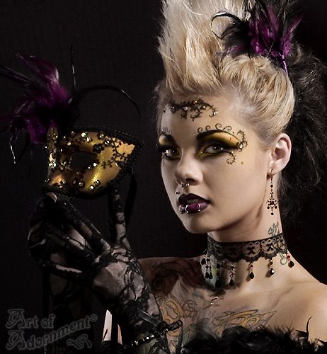 Female model photo shoot of Dead Heaven MUA and Talyn by Atratus in Vancouver, BC, clothing designed by Art of Adornment