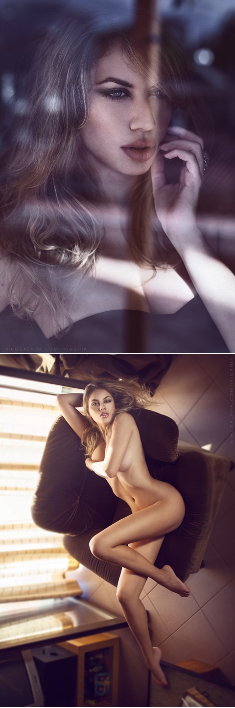 Female model photo shoot of Ifigenia T by Nikos Vasilakis