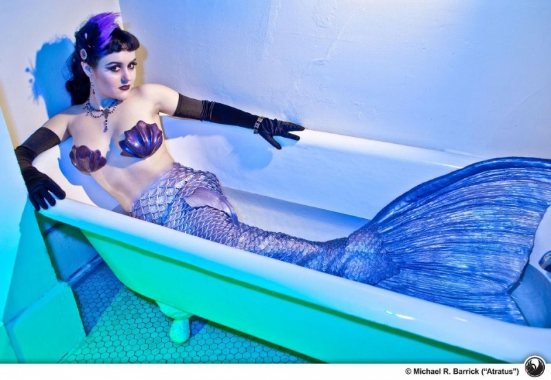 Female model photo shoot of Oceana the Mermaid