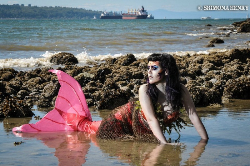 Female model photo shoot of Oceana the Mermaid in Second Beach