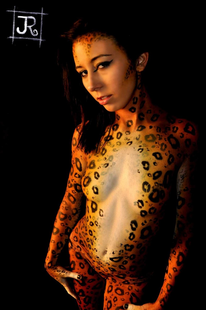 Male model photo shoot of MT body painting 