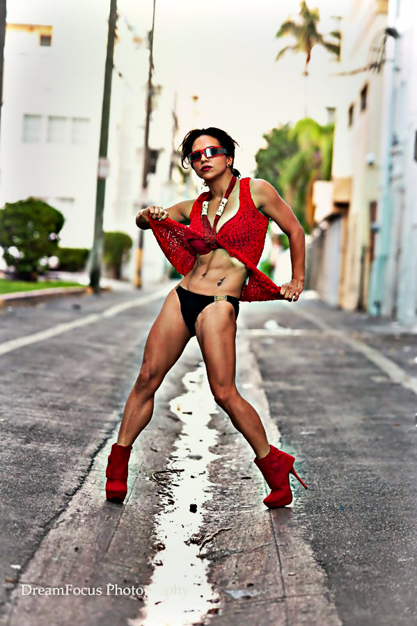 Female model photo shoot of Carmen Amara in south beach