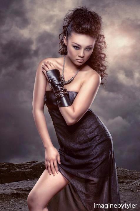 Female model photo shoot of Kai Liu by imaginebytyler, makeup by lindangomakeup, clothing designed by Maddox Leather Design