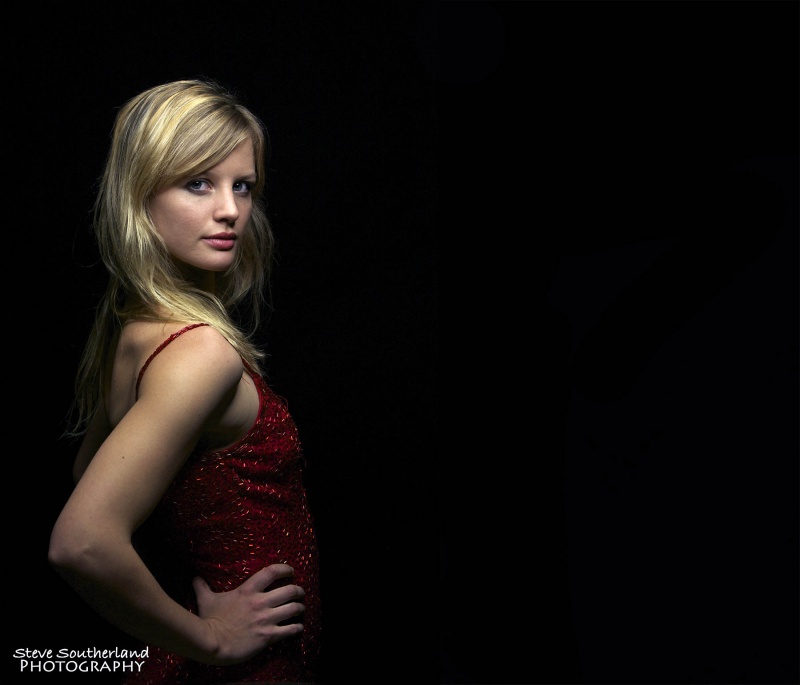 Male and Female model photo shoot of Steve Southerland and JoJo Avaris in red door studio